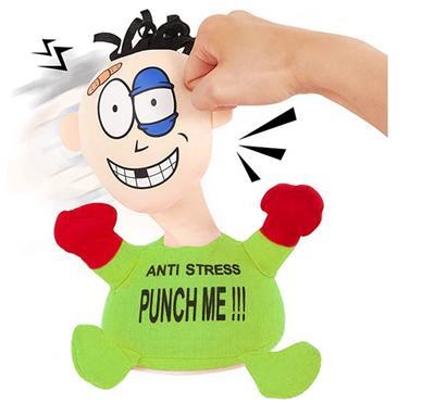 Morsom Punch Me Screaming Doll, interaktive leker Green