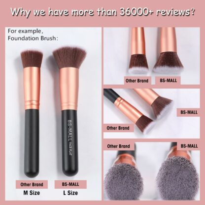 BS01 - BS-MALL 14 st. eksklusive Makeup / makeup børster av beste kvalitet