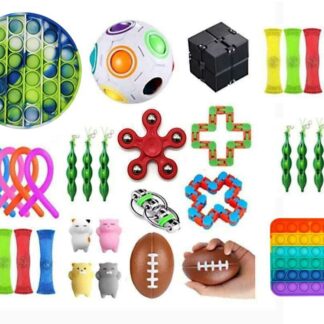 32 stk Fidget Pop it Toys Set-pakke for barn og voksne